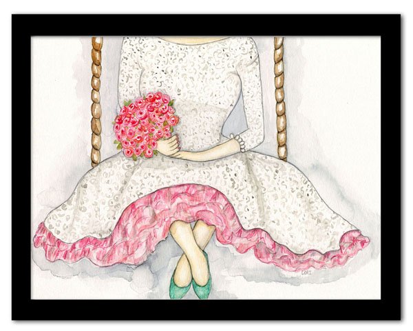 Bride to Be No.1 Digital Print Watercolor Painting image 2