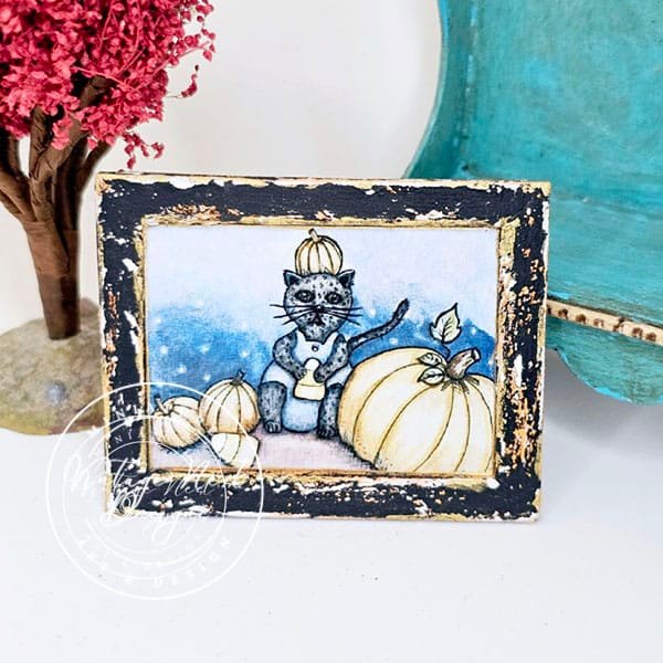 Candy Corn Kitty No.1:3 Dollhouse Miniature image 0