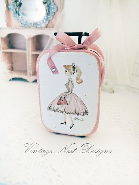 Barbie Suitcase No.5:2 Dollhouse Miniature Handmade image 4