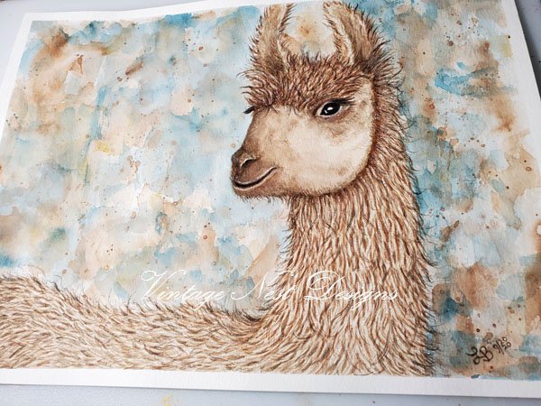 Llama No.1 Digital Prints Watercolor Painting image 8