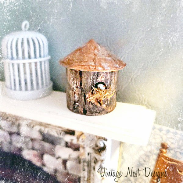 Bird Nest House No.1 Dollhouse Miniature Handmade image 7