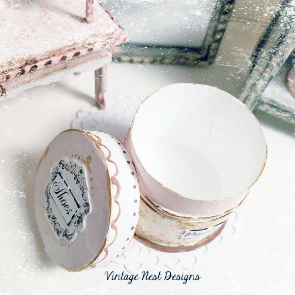 Hat Band Box No.63 Dollhouse Miniature Handmade image 1