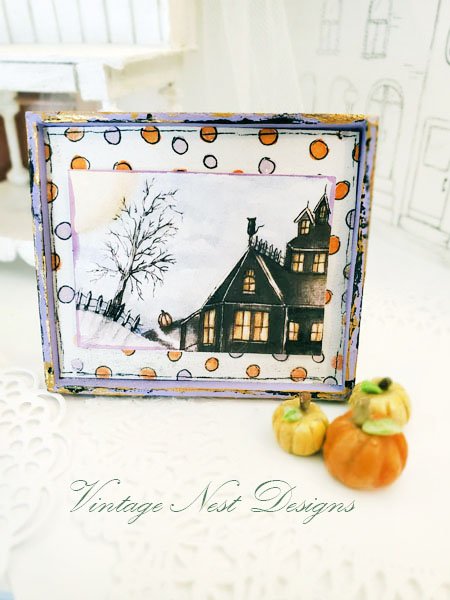 The Pumpkin & the Cat No.1:3 Dollhouse Miniature Handmade image 0