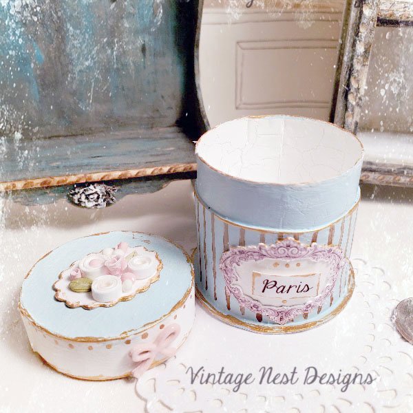 Hat Band Box No.69 Dollhouse Miniature Handmade image 4