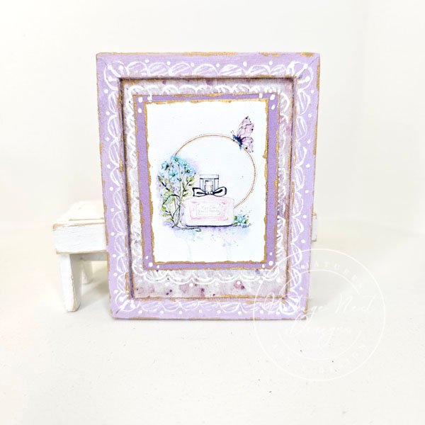 Miss Dior Perfume No.1:1 Dollhouse Miniature Handmade Wooden Framed Art image 1
