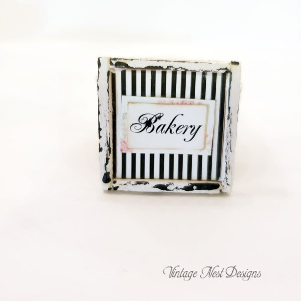 Bakery Sign No.5 Dollhouse Miniature Handmade image 0