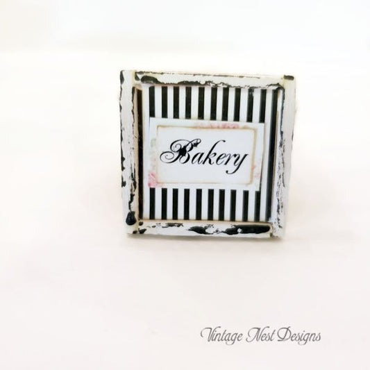 Bakery Sign No.5 Dollhouse Miniature Handmade image 0