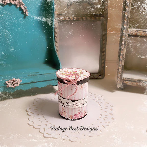 Hat Band Box No.57 Dollhouse Miniature Handmade image 5