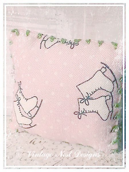 Ice Skates Pillow No.1 Dollhouse Miniature Handmade image 1