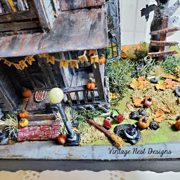 Haunted Halloween Dollhouse Mansion No.1 Handmade Miniature image 7