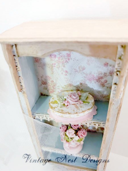 Box No.106 Dollhouse Miniature Handmade for Dolls Shadow Box Diorama image 4