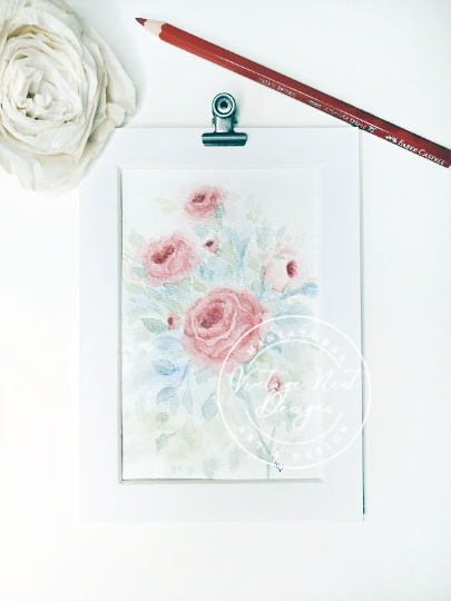 Roses No.2 Original Watercolor Painting image 0
