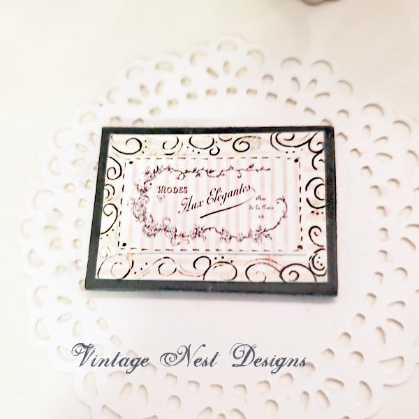 Sign No.20 Dollhouse Miniature Handmade Art image 4