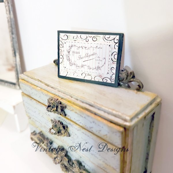 Sign No.20 Dollhouse Miniature Handmade Art image 3