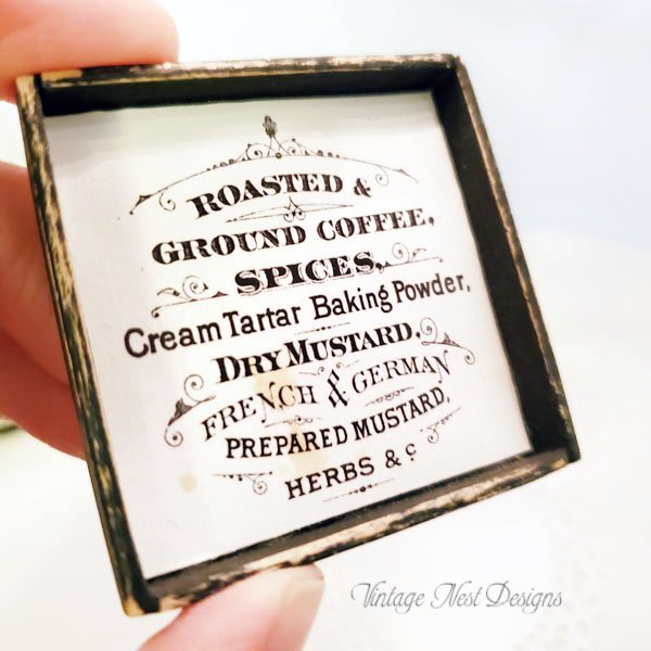 Coffee Sign No.3 Dollhouse Miniature Handmade image 4