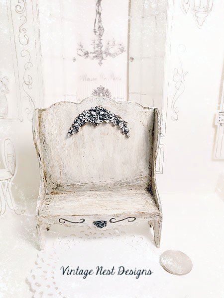Bench No.4 Dollhouse Miniature Handmade image 4