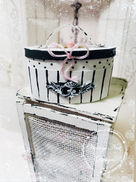 Hat Band Box No.53 Dollhouse Miniature Handmade image 0