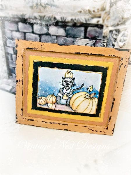 Candy Corn Kitty No.1:4 Dollhouse Miniature image 1