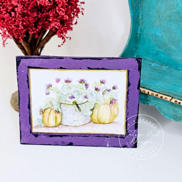 Bucket of Pumpkins No.1:2 Dollhouse Miniature image 1