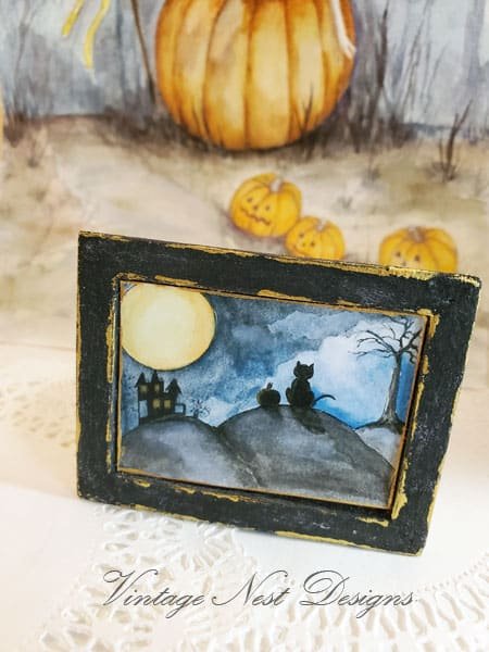 Cat & the Moon No.1:5 Dollhouse Miniature Handmade image 0