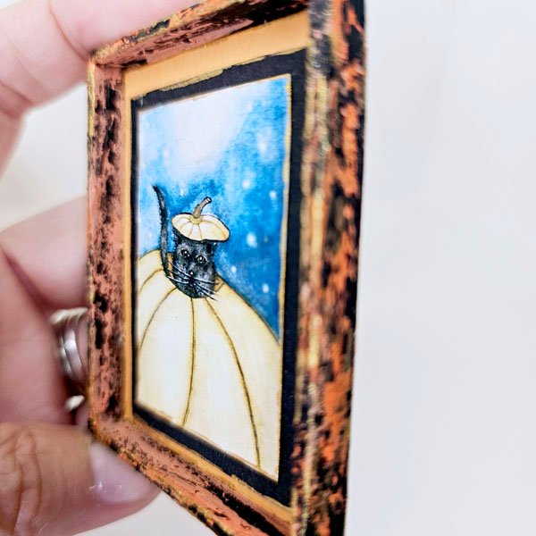 Dollhouse Miniature Pumpkin Kitty No.1:2 image 1