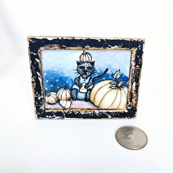 Candy Corn Kitty No.1:3 Dollhouse Miniature image 2