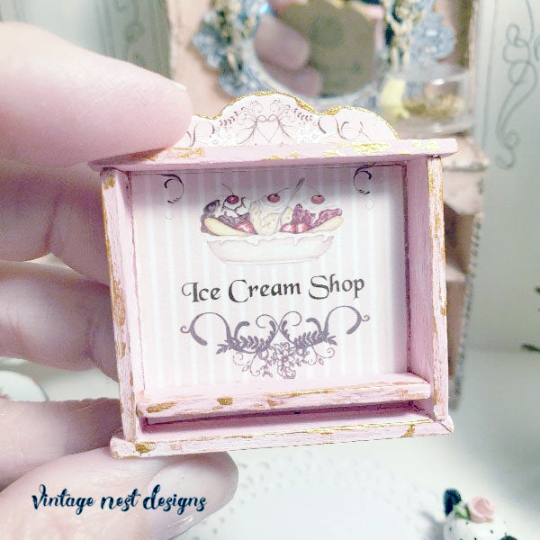 Shelf No.67 Ice Cream Shop Dollhouse Miniature Handmade image 3