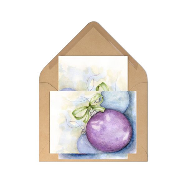 Christmas Bulbs No.4 Digital Prints Watercolor Painting image 2