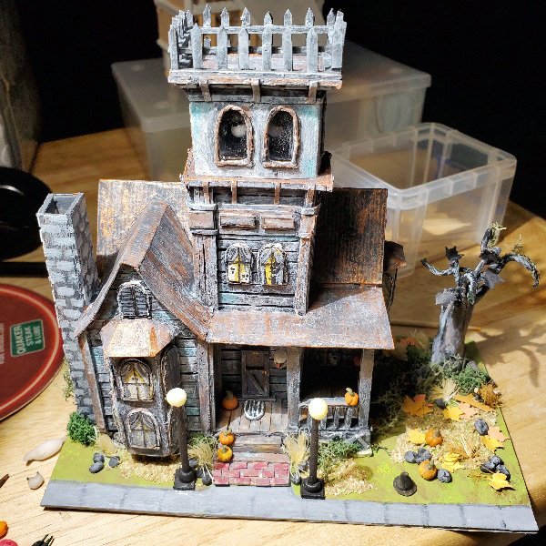 Haunted Halloween Dollhouse Mansion No.1 Handmade Miniature image 24