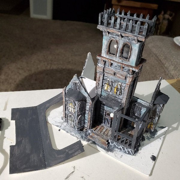Haunted Halloween Dollhouse Mansion No.1 Handmade Miniature image 22