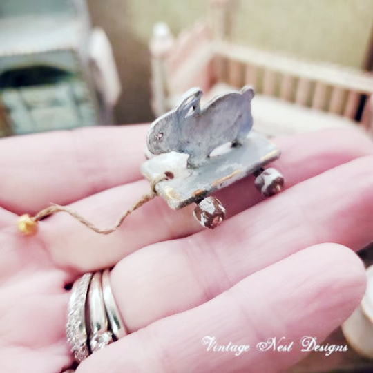 Toy Rabbit No.1 Handmade Dollhouse Miniature image 1