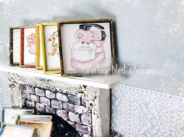 Bakery Pink Mixer No.3 Dollhouse Miniature Handmade image 1