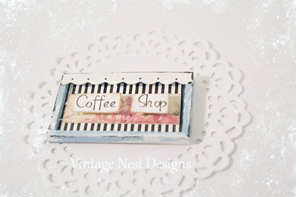 Coffee Sign No.1 Dollhouse Miniature Handmade image 3