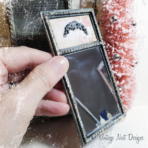 Old Vintage Mirror No.2 Dollhouse Miniature Handmade image 6