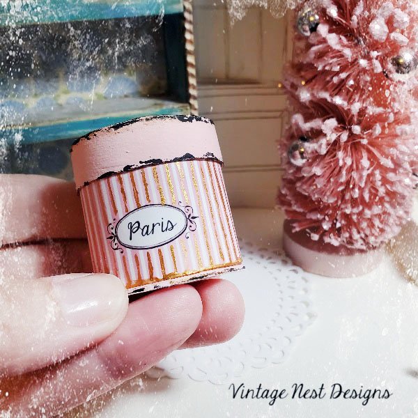 Hat Band Box No.82 Dollhouse Miniature Handmade image 7