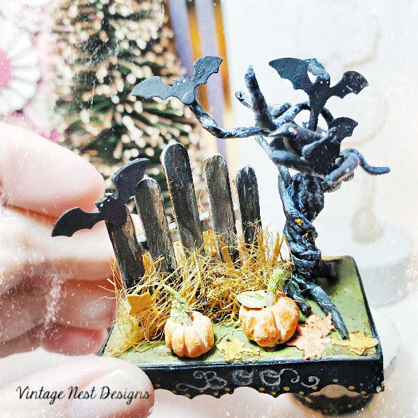 Halloween Scene No.1 Dollhouse Miniature Handmade image 5