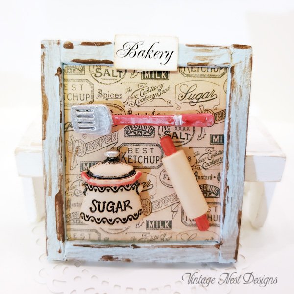 Bakery Sign No.6 Dollhouse Miniature Handmade image 0
