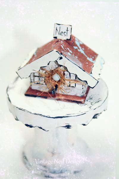 Bird Nest House No.9 Dollhouse Miniature Handmade image 3