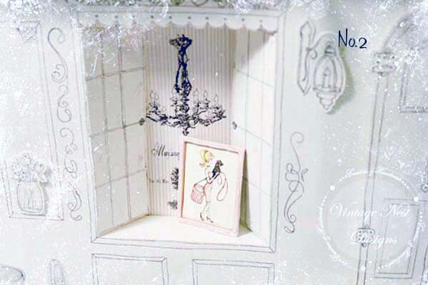 Barbie Shopping No.4:2 Dollhouse Miniature Handmade Wooden Framed Art image 4