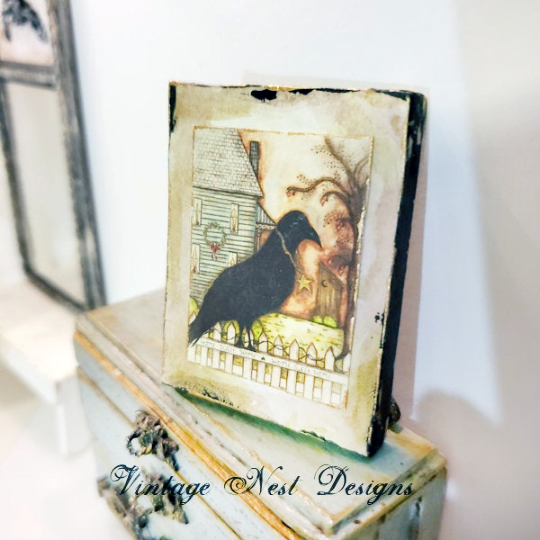 Home Sweet Home Crow No.1:2 Dollhouse Miniature Handmade image 4