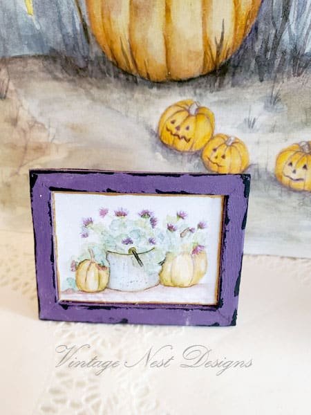 Bucket of Pumpkins No.1:2 Dollhouse Miniature image 2