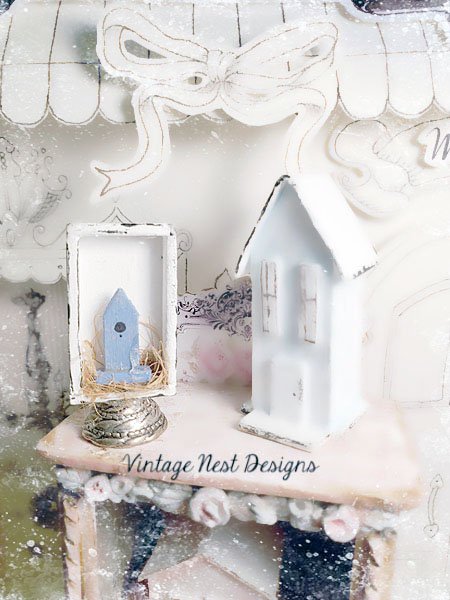 Wooden Bird Nest No.1 Dollhouse Miniature Handmade image 0