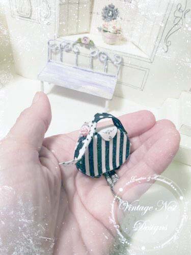 Purse No.8 Dollhouse Miniature Handmade image 1