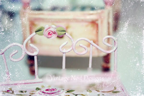 Metal & Wood Bench No.2 Dollhouse Miniature Handmade image 3
