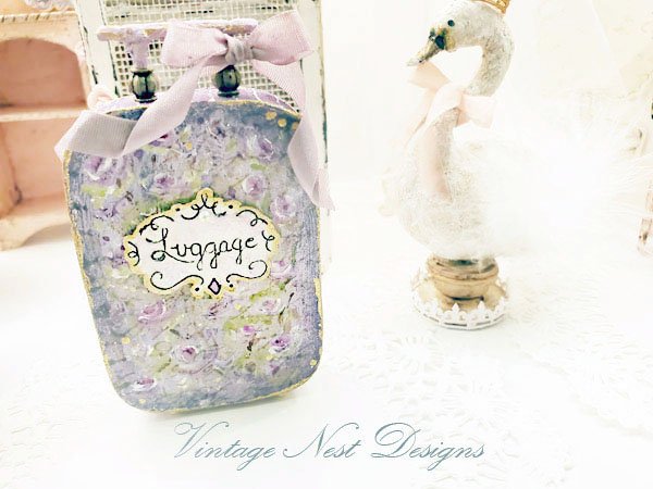 Luggage Suitcase No.54 Dollhouse Miniature Handmade for Dolls image 7
