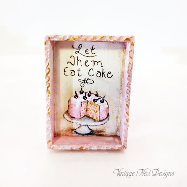 Let Them Eat Cake No.2:2 Dollhouse Miniature Handmade image 3
