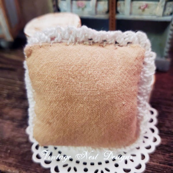 Pillow No.8 Dollhouse Miniature Handmade image 3