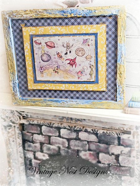 Sun Moon Stars Rocket Ship No.1:2 Dollhouse Miniature Handmade image 2