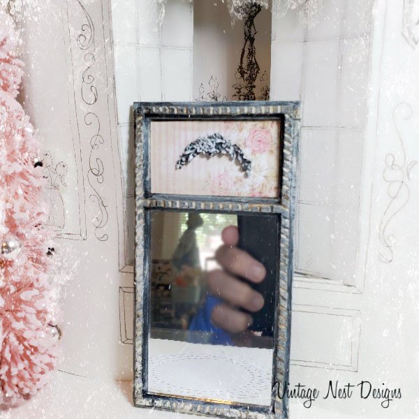 Old Vintage Mirror No.2 Dollhouse Miniature Handmade image 4