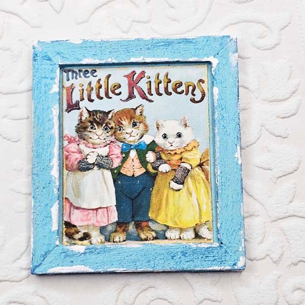Three Little Kittens No.1:5 Dollhouse Miniature Handmade image 1